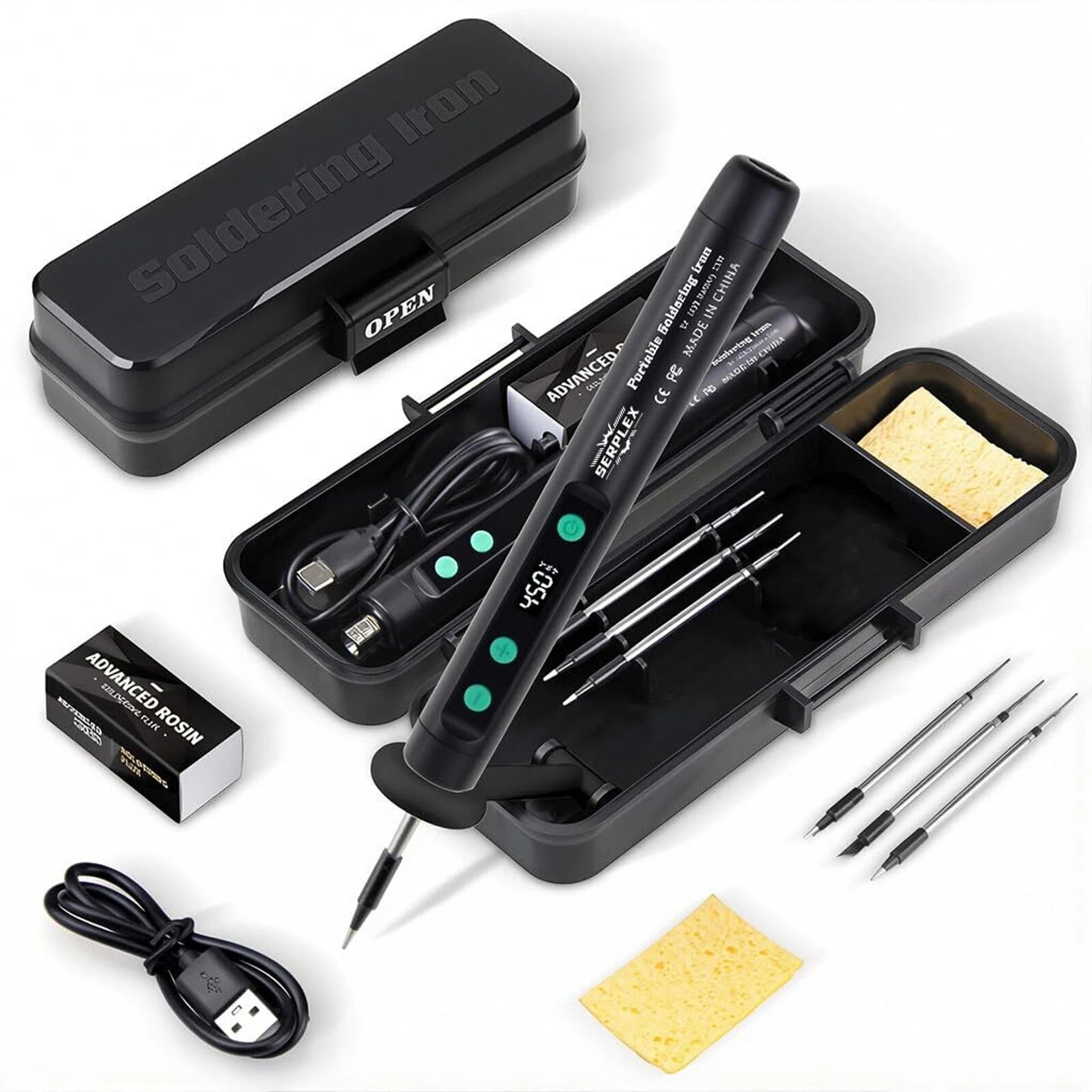 Rechargeable portable soldering iron
