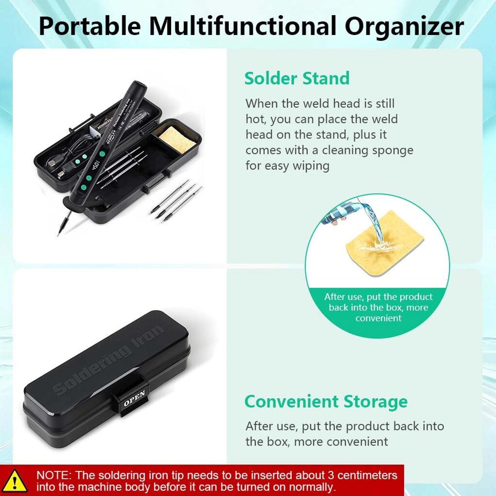 Rechargeable portable soldering iron