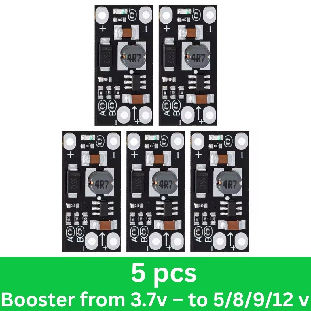 DC Booster from 3.7 battery to 5v/8v/9v/12v