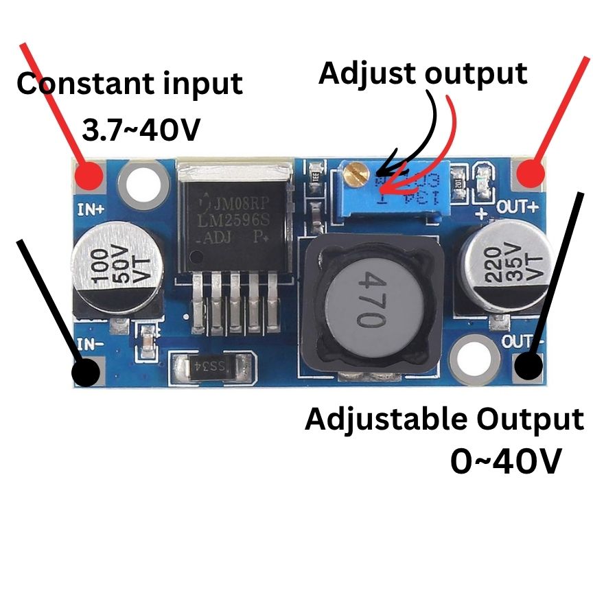 LM2596 Converter Module adjustable output 0~40v 3A