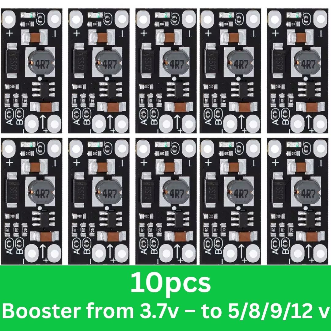DC Booster from 3.7 battery to 5v/8v/9v/12v