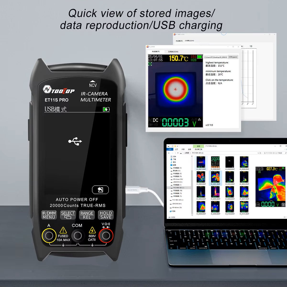 TOOLTOP ET11S PRO Infrared Thermal Camera Multimeter