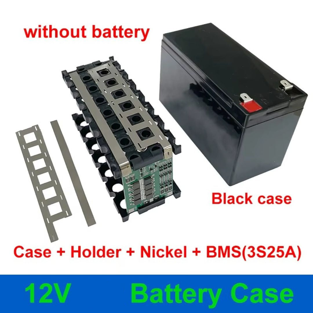 12V 7Ah Battery Case Kit – 3S 25A BMS Included