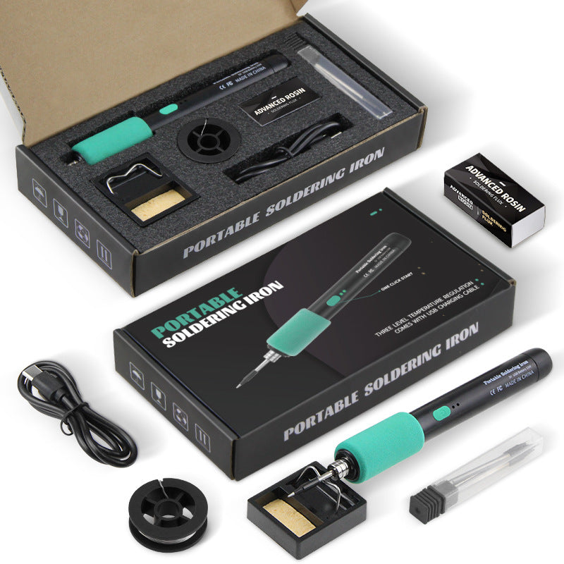 Rechargeable portable soldering iron