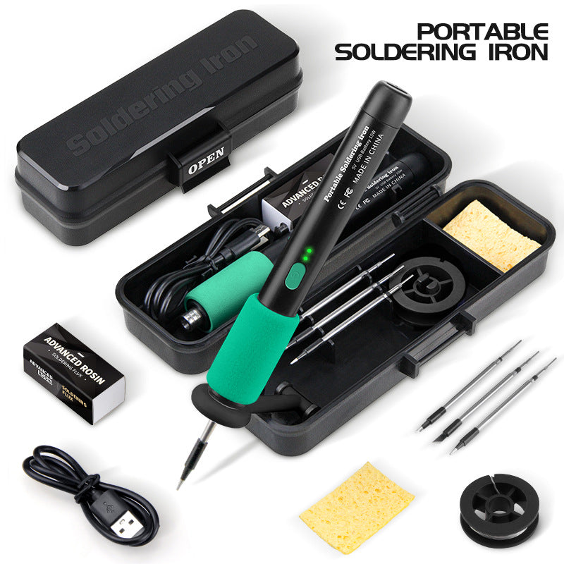 Rechargeable portable soldering iron