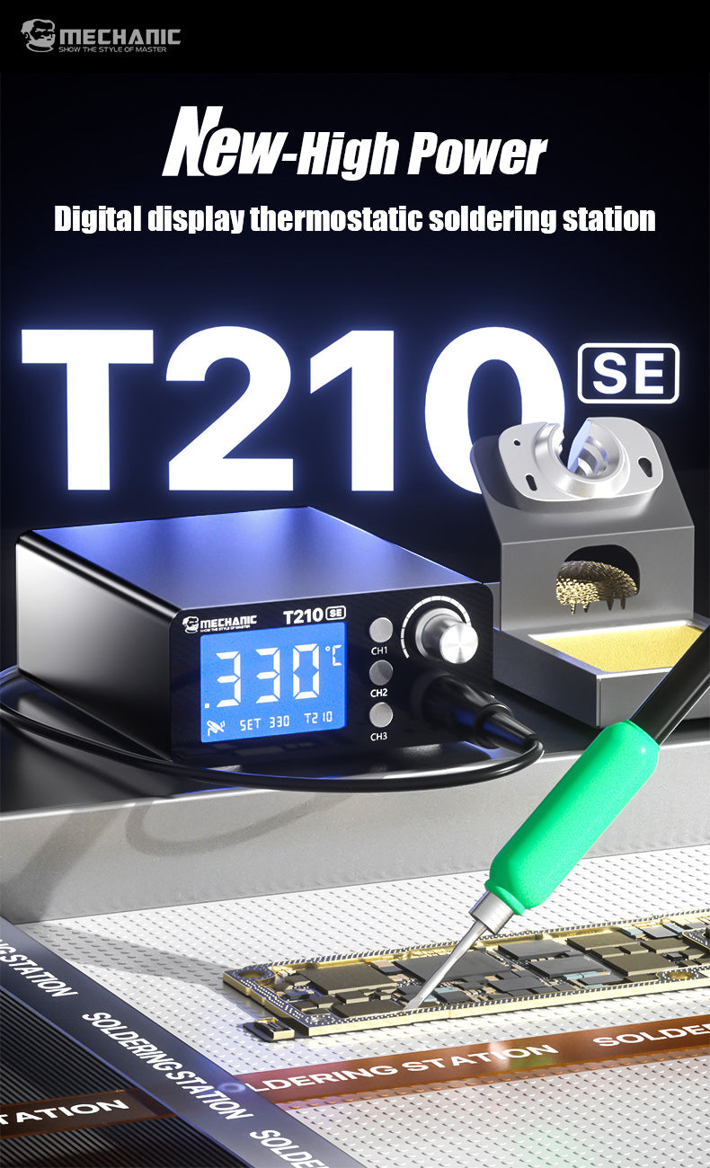 MECHANIC T210 SE 65W Digital Soldering Station C210 Tip