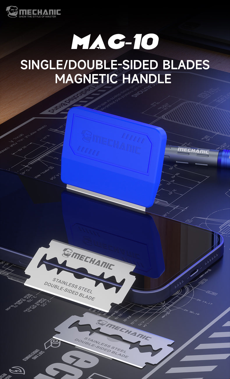 Mechanic single and double sided blade magnetic knife handle mag 10