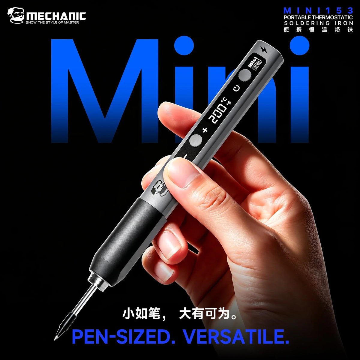 MECHANIC Small portable thermostatic soldering iron Mini153