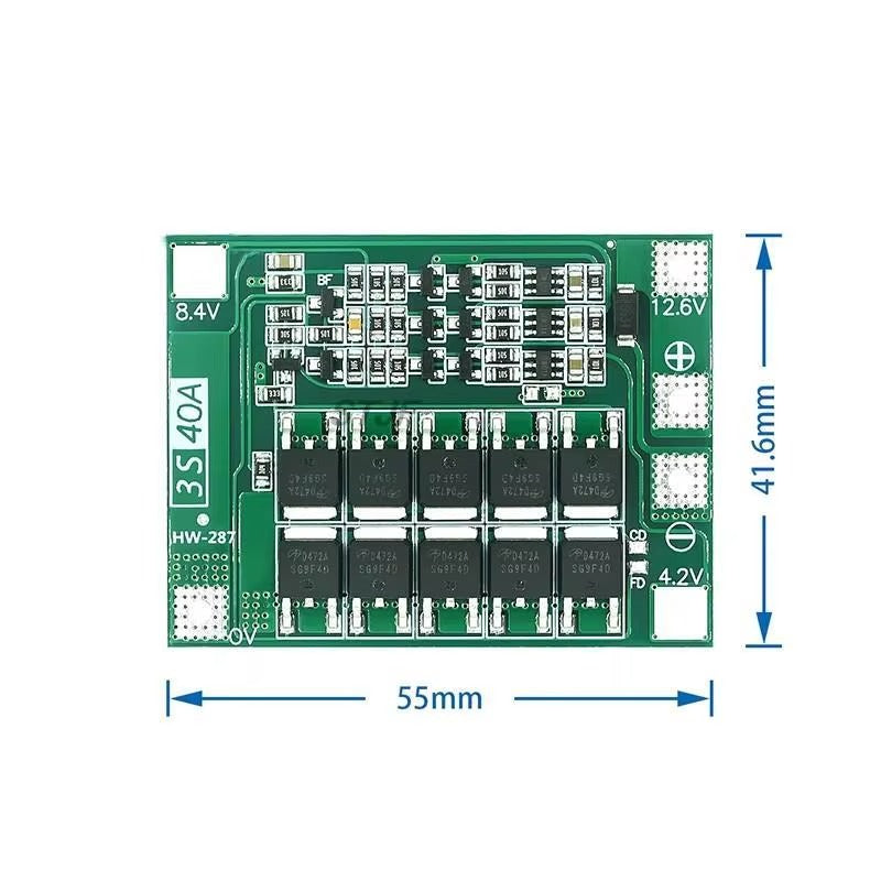 3S 40A BMS – Lithium Battery Protection Board
