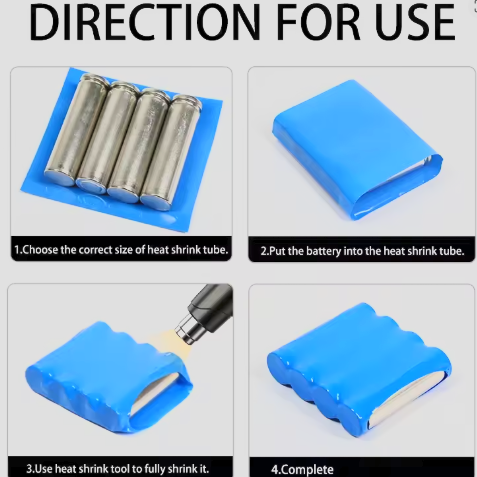 5m 18650 Battery Heat Shrink PVC Wrap Roll (90mm / 150mm / 200mm – 5M)