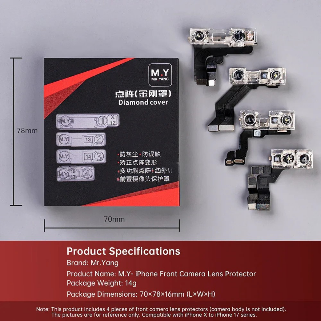 4PCS Universal Front Camera Protective Kit