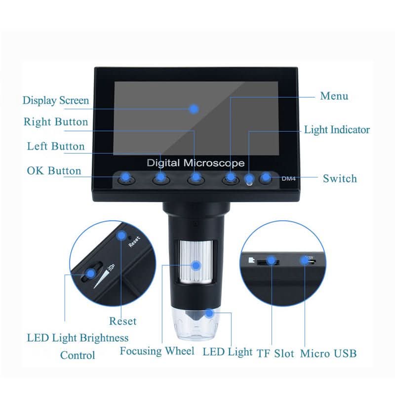 Dm4 digital Screen Microscope - CUBE Setup Repair Tools | Tech Cube Store