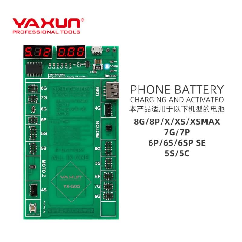 YAXUN YX - G05 Battery Charging & Activation Board - CUBE Setup Repair Tools | Tech Cube Store