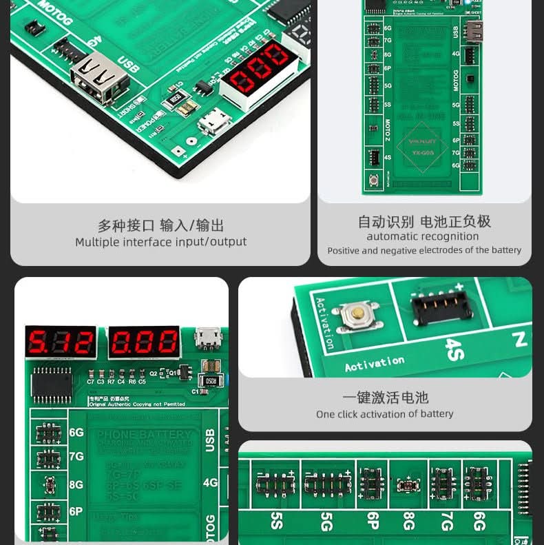 YAXUN YX - G05 Battery Charging & Activation Board - CUBE Setup Repair Tools | Tech Cube Store