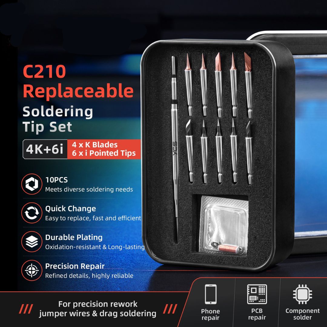 YAXUN 10PCS C210 Soldering Iron Tip (4 K , 6 I)