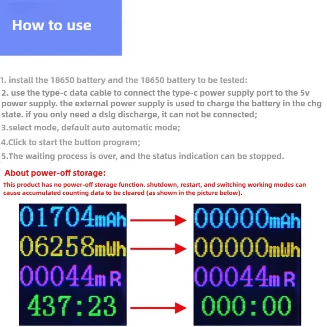 18650 battery charger and tester