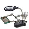 3rd Hand Soldering Stand with Magnifying Glass & LED Light - CUBE Setup Repair Tools | Tech Cube Store