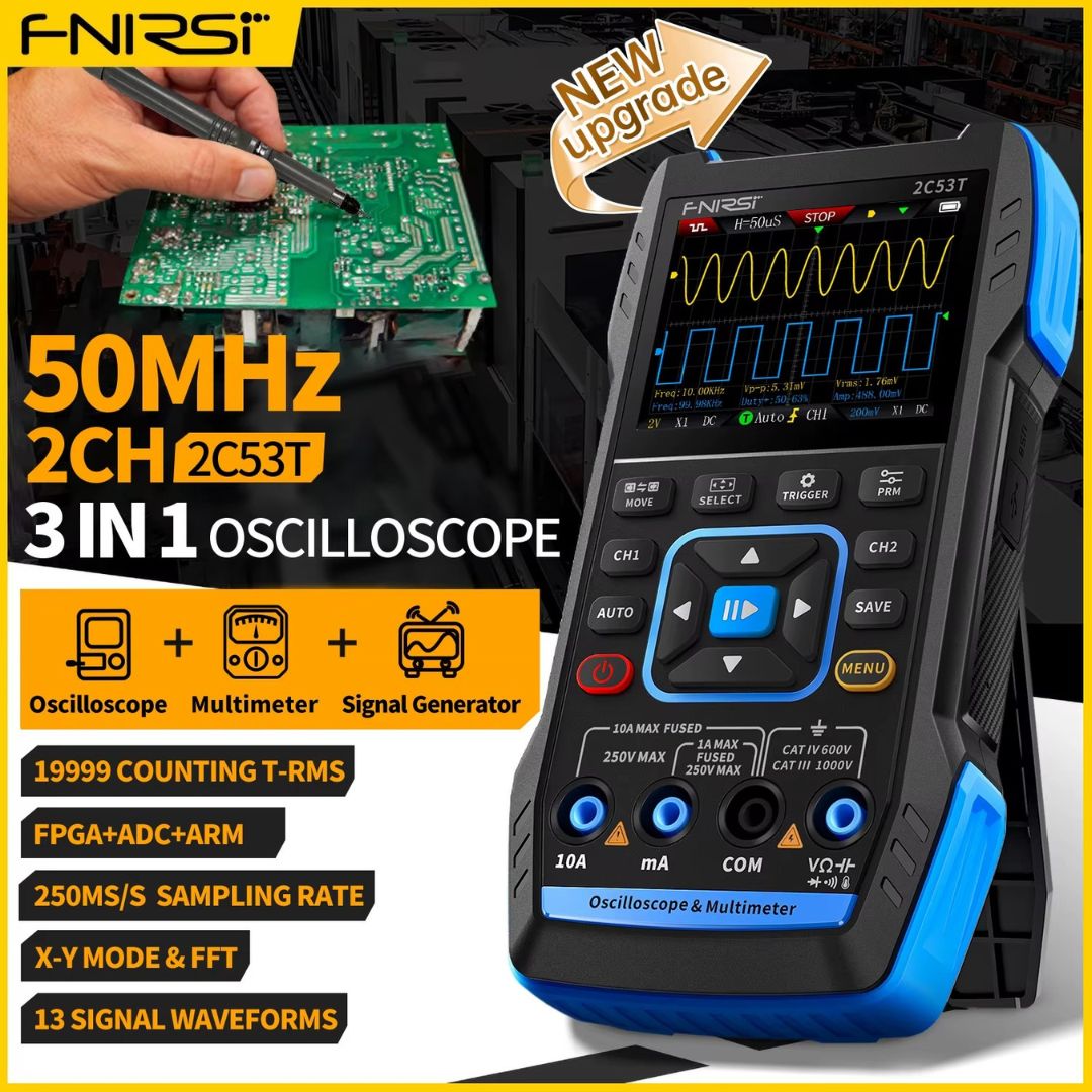 FNIRSI 2C53T 3 in 1 Digital Oscilloscope Multimeter