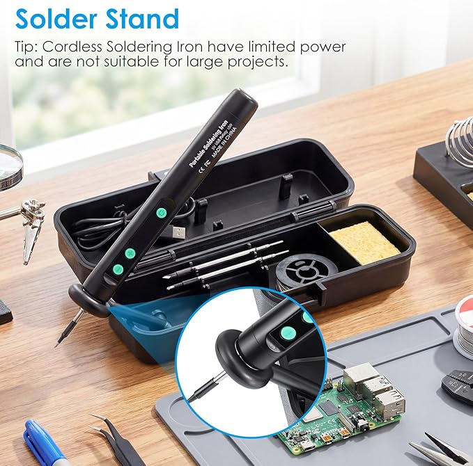Rechargeable portable soldering iron