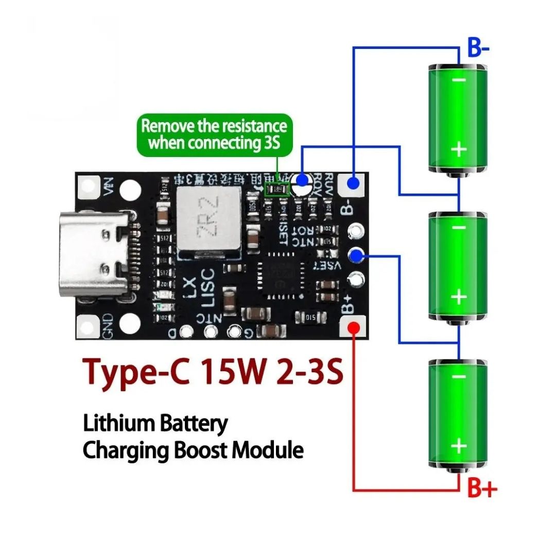 Type-C 2s -3s battery charge and BMS