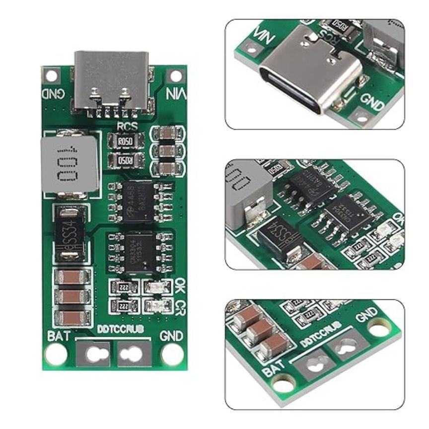 3S Type-C 12.6v Step-Up Boost Lithium Battery Charging Module 2A
