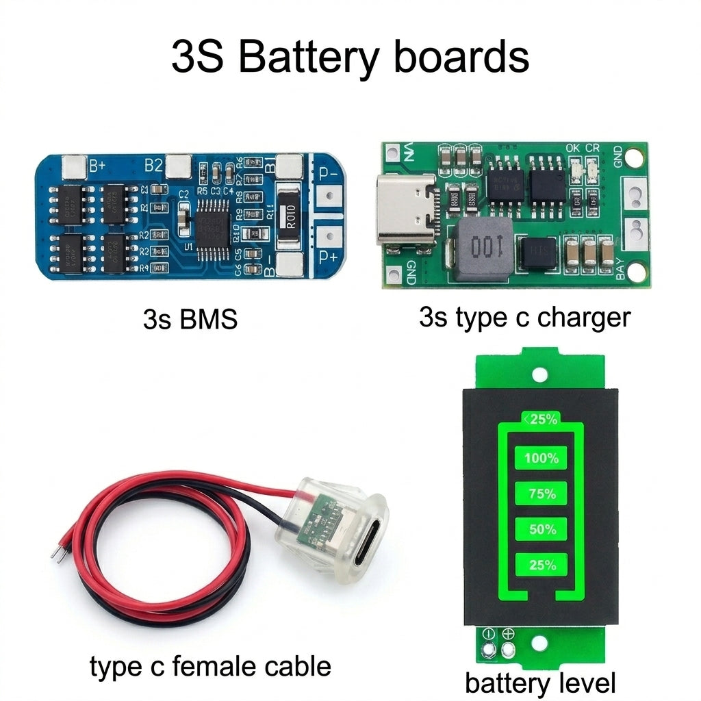 3S Bundle - All boards to Make 12v battery charged with Type C