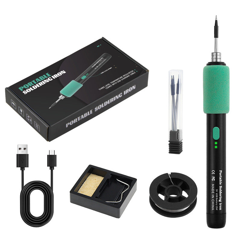 Rechargeable portable soldering iron