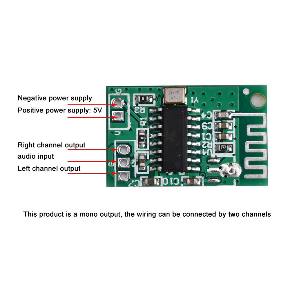 Bluetooth 5.0 audio module 5V 3W Bluetooth receiver board Digital Audio Amplifier