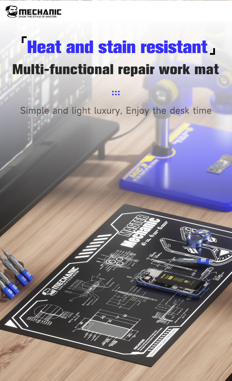 MECHANIC V78 600x350mm Heat Resistant Silicone Repair Work Mat