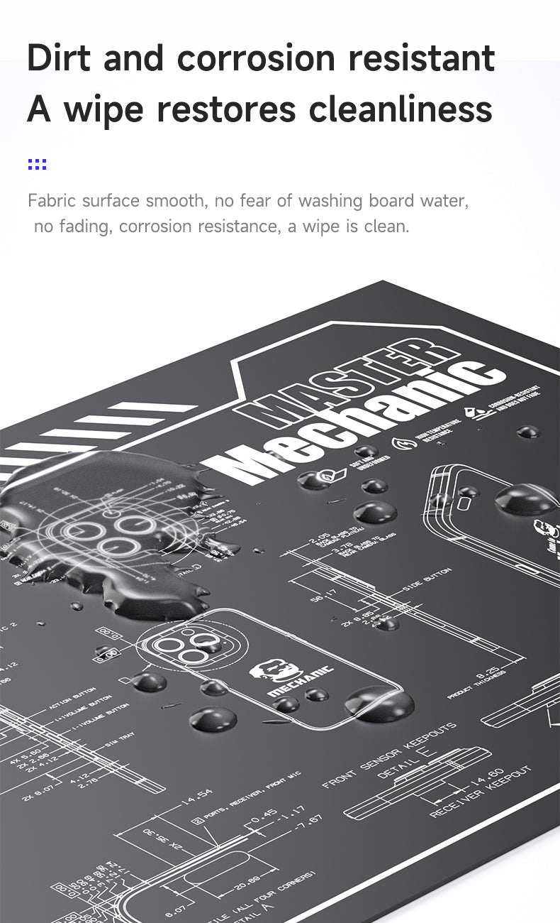 MECHANIC V78 600x350mm Heat Resistant Silicone Repair Work Mat