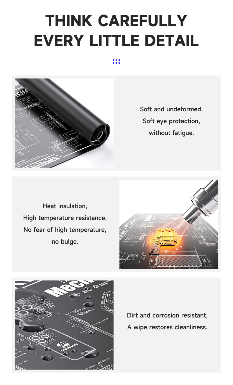 MECHANIC V78 600x350mm Heat Resistant Silicone Repair Work Mat