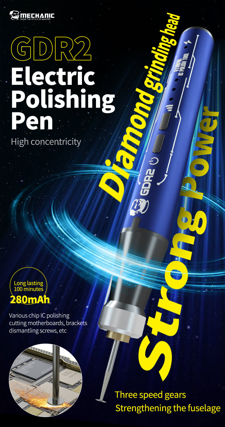 MECHANIC GDR2 Multi-function Electric Polishing Pen for Mobile Phone Repair Motherboard