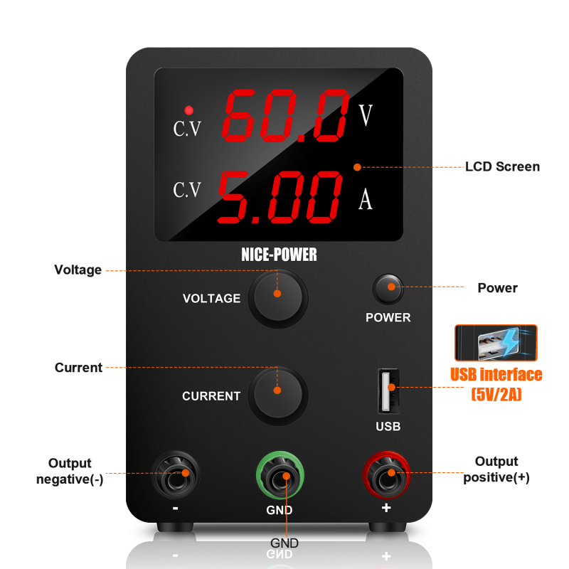 Power supply 60V 5A - CUBE Setup Repair Tools | Tech Cube Store