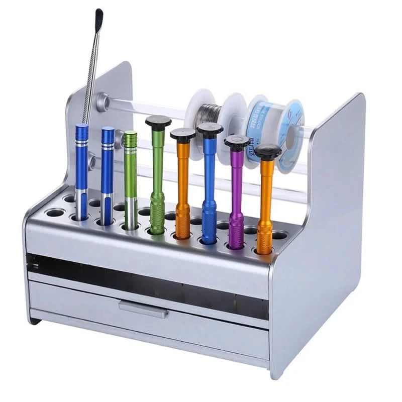 Screwdriver & Solder Wire Organizer Stand - CUBE Setup Repair Tools | Tech Cube Store