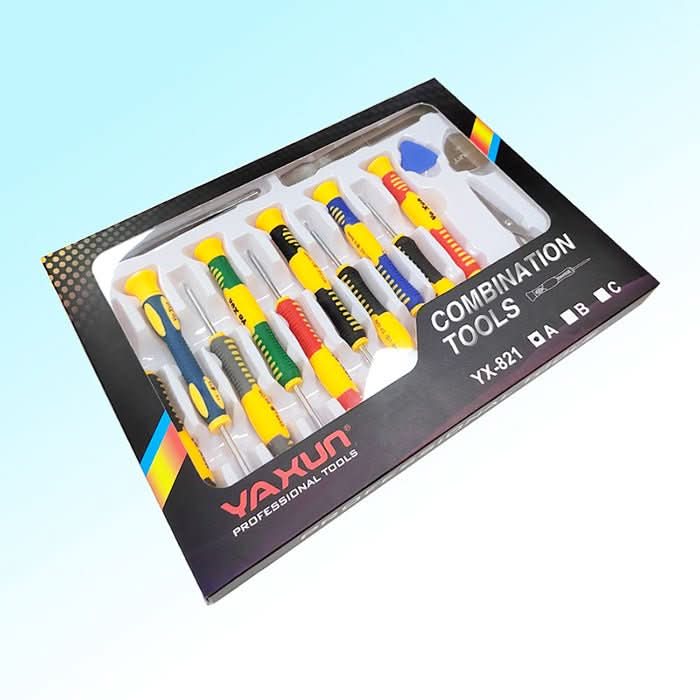 YAXUN YX - 821 12 - in - 1 Screwdriver & Opening Tool Set - CUBE Setup Repair Tools | Tech Cube Store
